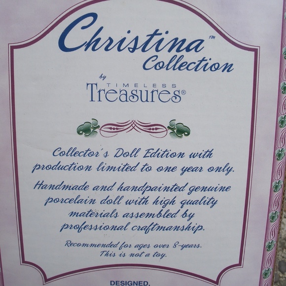 Christina Collection Victorian Porcelain Doll NIB - Picture 8 of 8